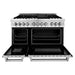 ZLINE 48 In. Dual Fuel Range, Range Hood, Microwave Drawer and 3 Rack Dishwasher Appliance Package 4KP-RARH48-MWDWV