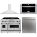 ZLINE 48 in. Dual Fuel Range, Range Hood, Microwave Drawer and Dishwasher Appliance Package 4KP-RARH48-MWDW