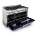 ZLINE 48 in. Dual Fuel Range with Blue Gloss Door & 48 in. Range Hood Appliance Package 2KP-RABGRH48