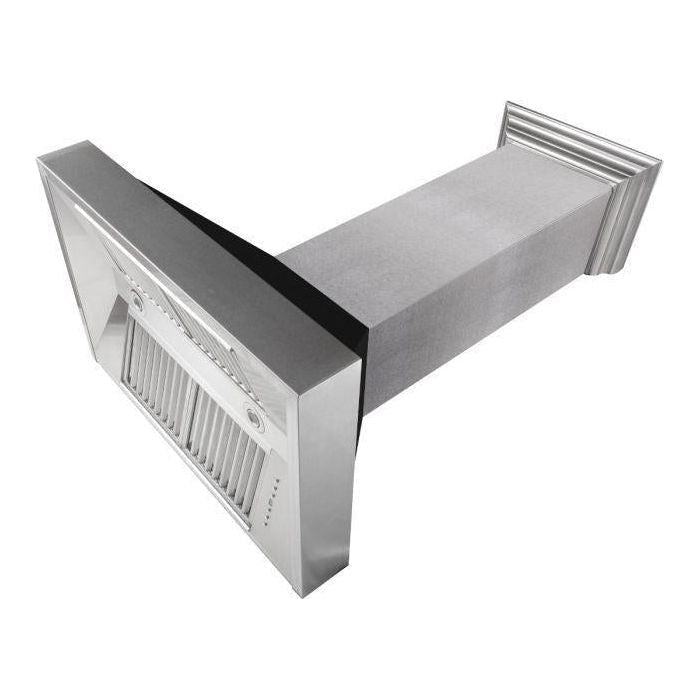 ZLINE 48 in. Ducted DuraSnow Stainless Steel Range Hood with Black Matte Shell 8654BLM-48