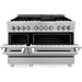 ZLINE 48 in. DuraSnow Stainless Dual Fuel Range, Ducted Vent Range Hood and Tall Tub Dishwasher Kitchen Appliance Package 3KP-RASRH48-DWV