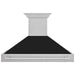 ZLINE 48 In. DuraSnow® Stainless Steel Range Hood with Black Matte Shell, 8654SNX-BLM-48