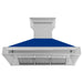 ZLINE 48 In. DuraSnow® Stainless Steel Range Hood with Blue Gloss Shell, 8654SNX-BG-48