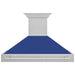 ZLINE 48 In. DuraSnow® Stainless Steel Range Hood with Blue Matte Shell, 8654SNX-BM-48