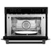 ZLINE 48 in. Gas Range, Range Hood and Microwave Oven in Black Appliance Package 3KP-RGBRH48-MO