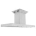 ZLINE 48 in. Island Mount Range Hood In Stainless Steel with Built-in CrownSound & Bluetooth Speakers KE2iCRN-BT-48