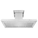 ZLINE 48 in. Island Mount Range Hood In Stainless Steel with Built-in CrownSound & Bluetooth Speakers KE2iCRN-BT-48