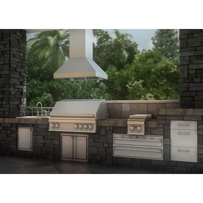 ZLINE 48 in. Outdoor/Indoor Island Stainless Range Hood 597i-304-48