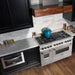 ZLINE 48 in. Professional Dual Fuel Range with Gas Burner and 6.0 cu.ft. Electric Oven In DuraSnow Finish RA-SN-48