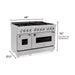 ZLINE 48 in. Professional Dual Fuel Range with Gas Burner and 6.0 cu.ft. Electric Oven In DuraSnow Stainless Steel RAS-SN-48