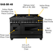 ZLINE 48 in. Professional Dual Fuel Range with Gas Burner and Electric Oven In Black Stainless with Brass Burners RAB-BR-48