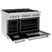 ZLINE 48 in. Professional Dual Fuel Range with Gas Burner and Electric Oven In Stainless Steel RA48