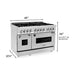 ZLINE 48 in. Professional Dual Fuel Range with Gas Burner and Electric Oven In Stainless Steel RA48