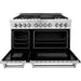 ZLINE 48 in. Professional Dual Fuel Range with Gas Burner and Electric Oven In Stainless Steel with Brass Burners RA-BR-48