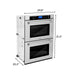 ZLINE 48 in. Stainless Steel Rangetop and 30 in. Double Wall Oven Kitchen Appliance Package 2KP-RTAWD48