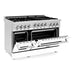 ZLINE 48 Inch 6.0 cu. ft. Gas Range in Stainless Steel and White Matte Door RG-WM-48