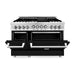 ZLINE 48 Inch 6.0 cu. ft. Range with Gas Stove and Gas Oven In Stainless Steel and Black Matte Door RG-BLM-48