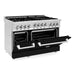 ZLINE 48 Inch 6.0 cu. ft. Range with Gas Stove and Gas Oven In Stainless Steel and Black Matte Door RG-BLM-48