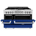 ZLINE 48 Inch 6.0 cu. ft. Range with Gas Stove and Gas Oven In Stainless Steel and Blue Gloss Door RG-BG-48