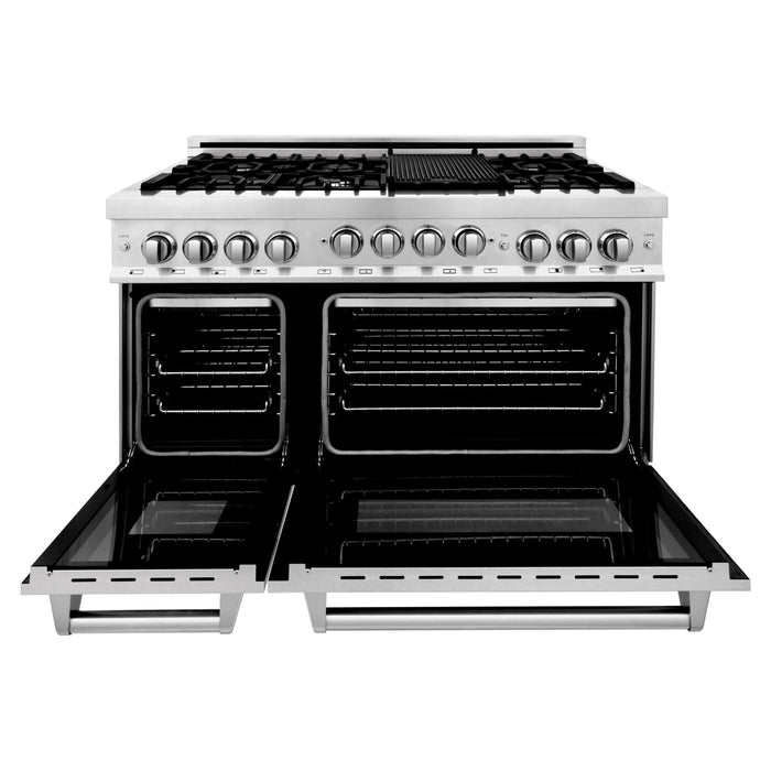 ZLINE 48 Inch 6.0 cu. ft. Range with Gas Stove and Gas Oven In Stainless Steel with a DuraSnow Door RG-SN-48