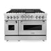 ZLINE 48 Inch 6.0 cu. ft. Range with Gas Stove and Gas Oven In Stainless Steel with Brass Burners RG-BR-48