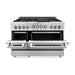 ZLINE 48 Inch 6.0 cu. ft. Range with Gas Stove and Gas Oven In Stainless Steel with Brass Burners RG-BR-48