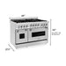 ZLINE 48 Inch 6.0 cu. ft. Range with Gas Stove and Gas Oven In Stainless Steel with Brass Burners RG-BR-48