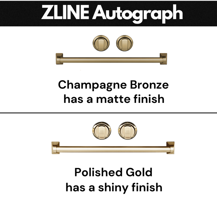 ZLINE 48 Inch Autograph Edition Gas Range in DuraSnow® Stainless Steel with Champagne Bronze Accents, RGSZ-SN-48-CB