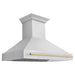 ZLINE 48 Inch Autograph Edition Stainless Steel Range Hood with Gold Handle 8654STZ-48-G