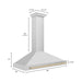 ZLINE 48 Inch Autograph Edition Stainless Steel Range Hood with Gold Handle, KB4STZ-48-G