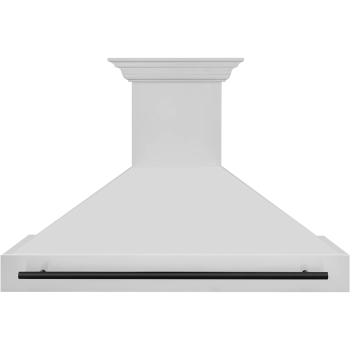 ZLINE 48 Inch Autograph Edition Stainless Steel Range Hood with Matte Black Handle 8654STZ-48-MB