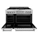 ZLINE 48" Range 6.0 cu. ft. with Gas Stove and Gas Oven in DuraSnow® Stainless Steel, RGS-SN-48