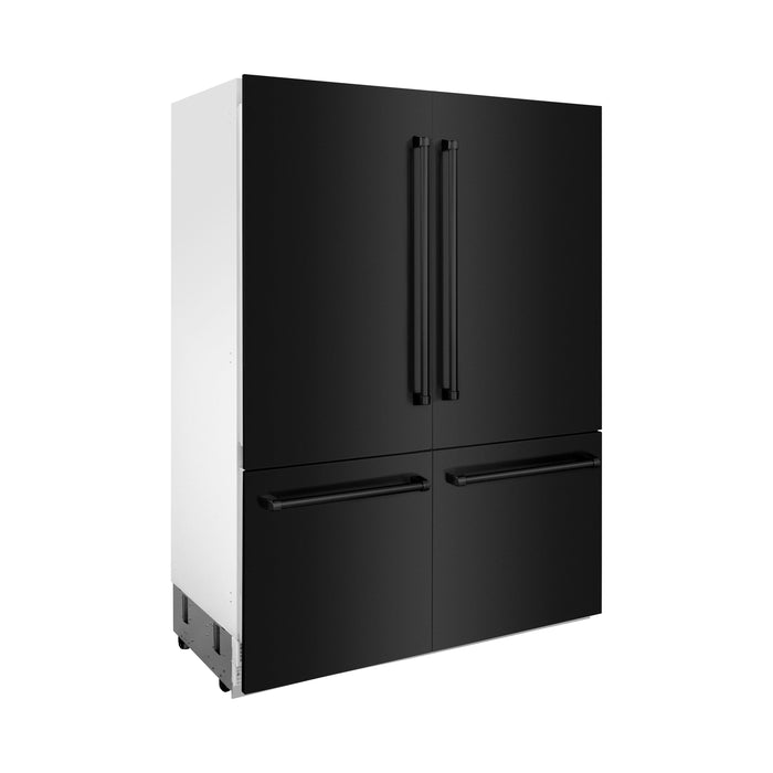 ZLINE 60" 32.2 cu. ft. Built-In Refrigerator with Internal Water and Ice Dispenser in Black Stainless Steel, RBIV-BS-60