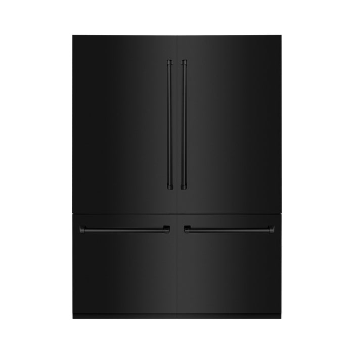 ZLINE 60" 32.2 cu. ft. Built-In Refrigerator with Internal Water and Ice Dispenser in Black Stainless Steel, RBIV-BS-60