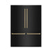 ZLINE 60" Autograph 32.2 cu. ft. Built-in Refrigerator with Internal Water and Ice Dispenser in Black Stainless Steel with Champagne Bronze Accents, RBIVZ-BS-60-CB