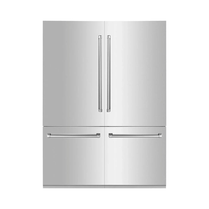 ZLINE 60 In. 32.2 cu. ft. Built-In 4-Door Refrigerator with Internal Water and Ice Dispenser in Stainless Steel, RBIV-304-60