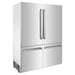 ZLINE 60 In. 32.2 cu. ft. Built-In 4-Door Refrigerator with Internal Water and Ice Dispenser in Stainless Steel, RBIV-304-60