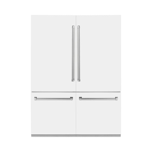 ZLINE 60 In. 32.2 cu. ft. Built-In Refrigerator with Internal Water and Ice Dispenser in White Matte, RBIV-WM-60