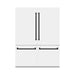 ZLINE 60 In. 32.2 cu. ft. Built-In Refrigerator with Internal Water and Ice Dispenser in White Matte with Matte Black Accents, RBIVZ-WM-60-MB