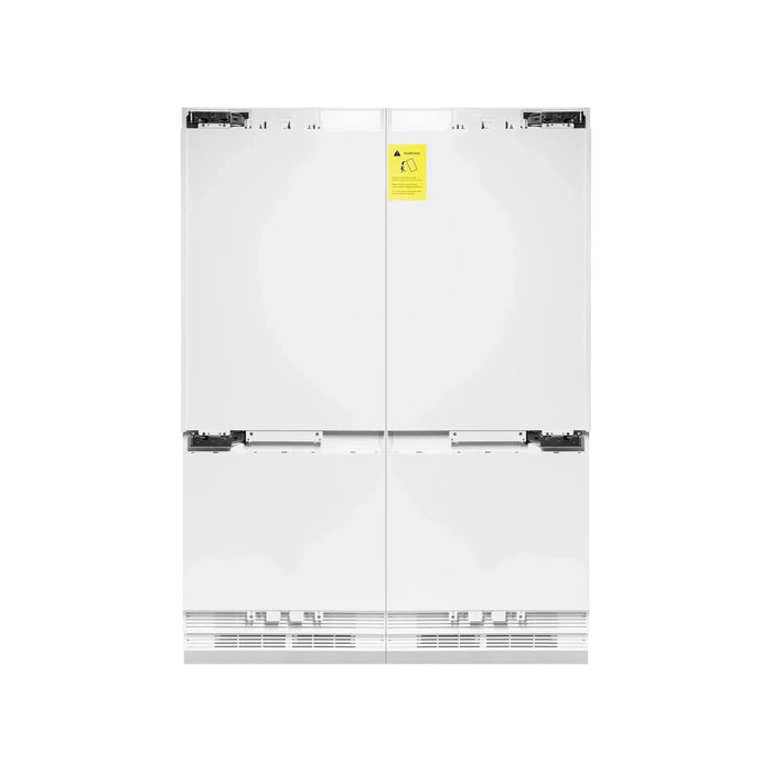 ZLINE 60 In. 32.2 cu. Ft. Panel Ready Built-In 4-Door French Door Refrigerator with Gold Handles, RBIV-60-G