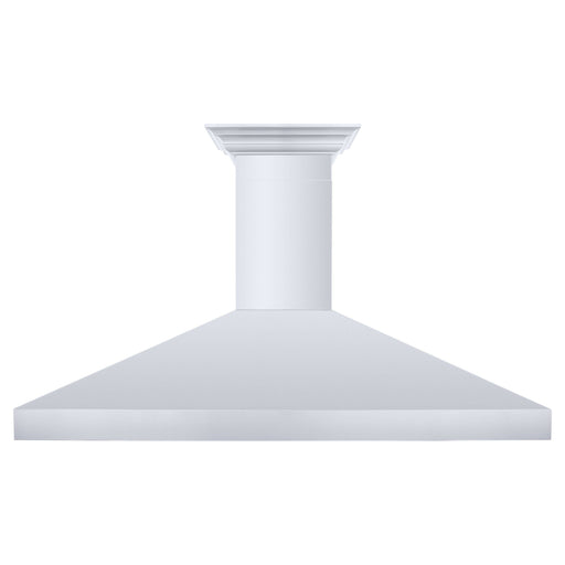 ZLINE 60 in. Professional Convertible Vent Wall Mount Range Hood In Stainless Steel with Crown Molding 597CRN-60