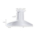 ZLINE 60 in. Professional Convertible Vent Wall Mount Range Hood In Stainless Steel with Crown Molding 597CRN-60