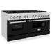 ZLINE 60 In. Professional Dual Fuel Range in Stainless Steel with Black Matte Door, RA-BLM-60