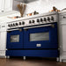 ZLINE 60 In. Professional Dual Fuel Range in Stainless Steel with Blue Gloss Door, RA-BG-60