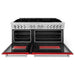 ZLINE 60 In. Professional Dual Fuel Range in Stainless Steel with Red Matte Door, RA-RM-60