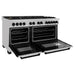 ZLINE 60 Inch Autograph Edition Dual Fuel Range in Stainless Steel with Matte Black Accents, RASZ-60-MB