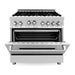 ZLINE Appliance Bundle - 36 in. Gas Range, Range Hood, 3 Rack Dishwasher, Refrigerator, Bundle-4KPR-RGRH36-DWV