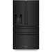 ZLINE Appliance Package - 30" Gas Burner/Electric Oven, Microwave, Range Hood, Refrigerator With Water And Ice Dispenser, Dishwasher In Black Stainless Steel, 5KPRW-RABRH30-MWDWV