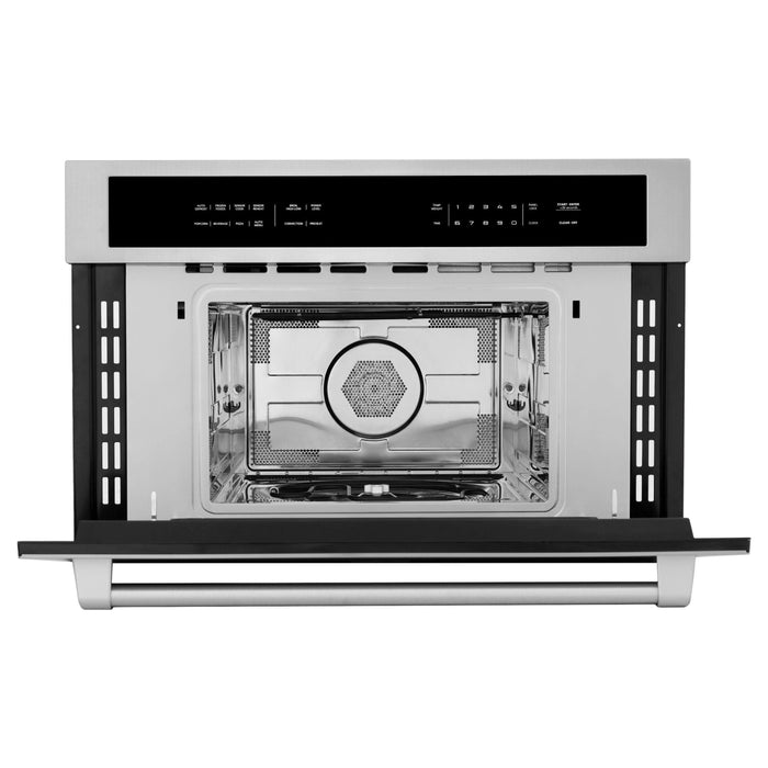 ZLINE Appliance Package - 30 in. Built-in Convection Microwave Oven, 30 in. Single Wall Oven in Stainless Steel, 2KP-MW30-AWS30