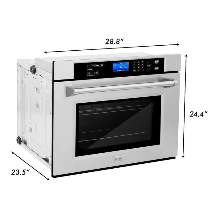 ZLINE Appliance Package - 30 in. Built-in Convection Microwave Oven, 30 in. Single Wall Oven in Stainless Steel, 2KP-MW30-AWS30